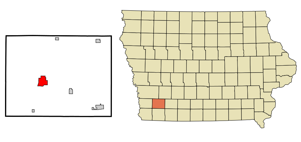 Locator map of Red Oak