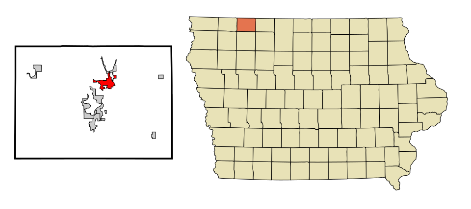 Locator map of Spirit Lake