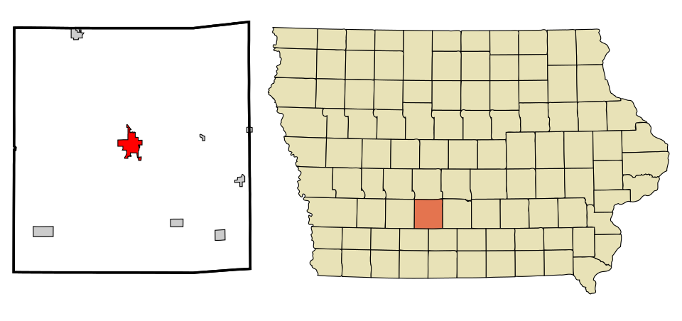 Locator map of Winterset