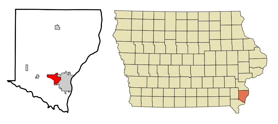 Locator map of West Burlington