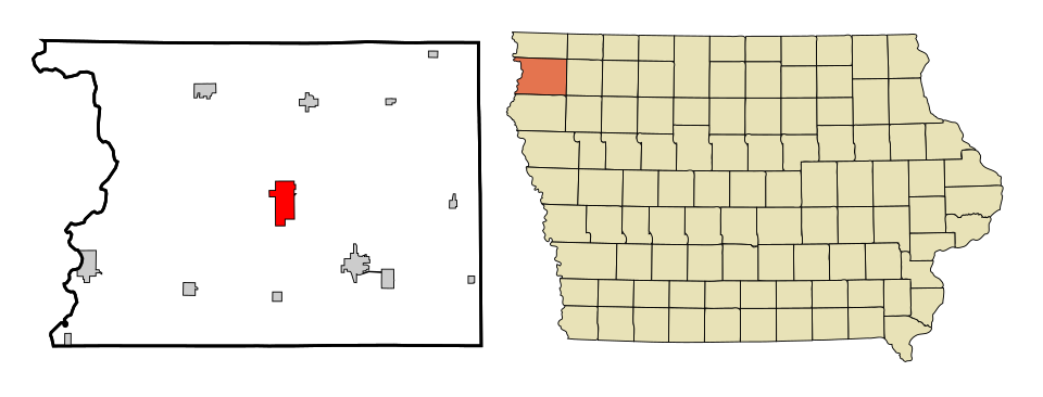 Locator map of Sioux Center