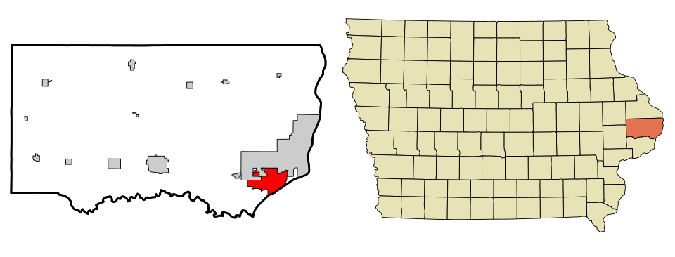 Locator map of Camanche