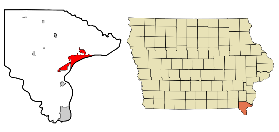 Locator map of Fort Madison