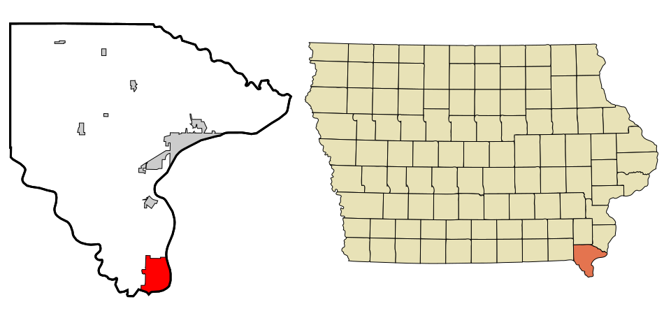 Locator map of Keokuk