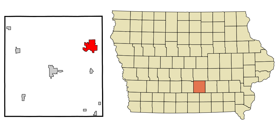 Locator map of Pella