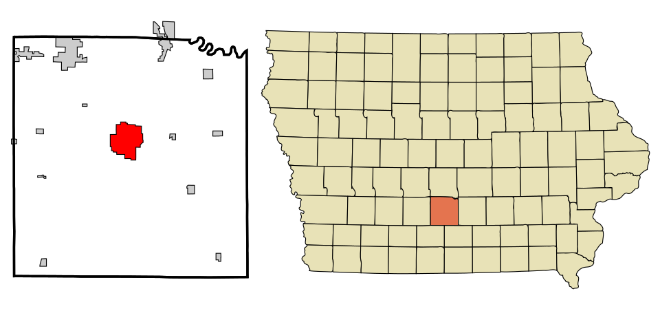Locator map of Indianola