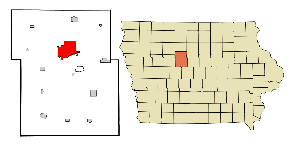 Locator map of Fort Dodge