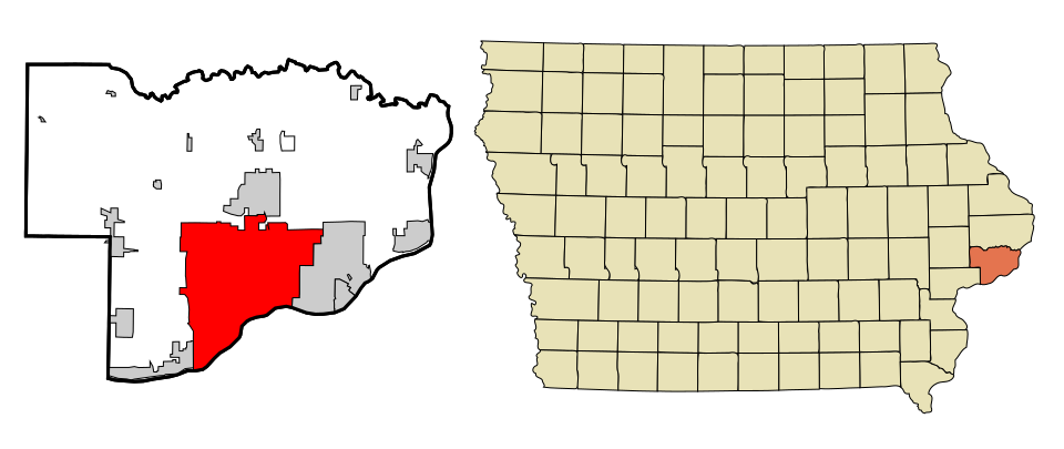 Locator map of Davenport