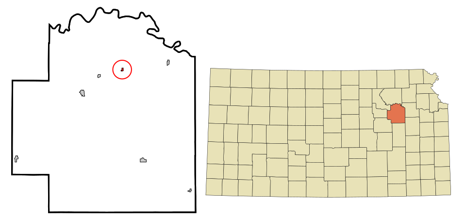 Locator map of Paxico