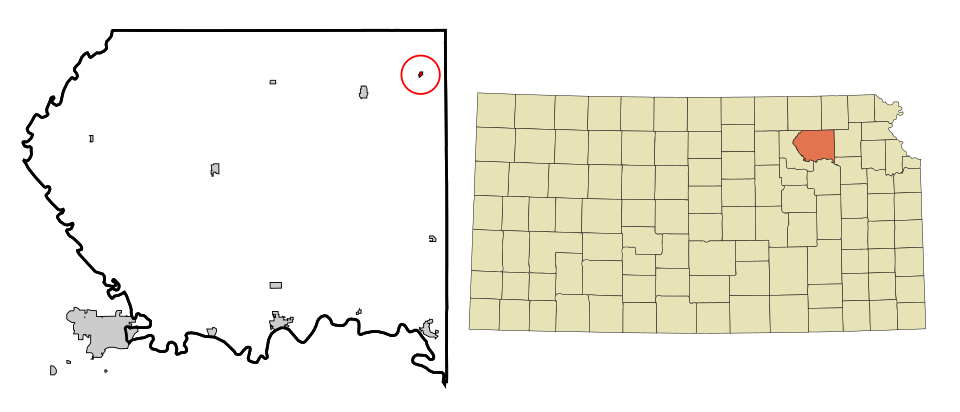 Locator map of Havensville