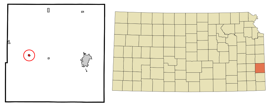 Locator map of Uniontown