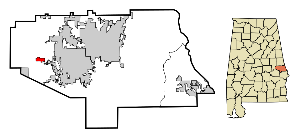 Locator map of Loachapoka