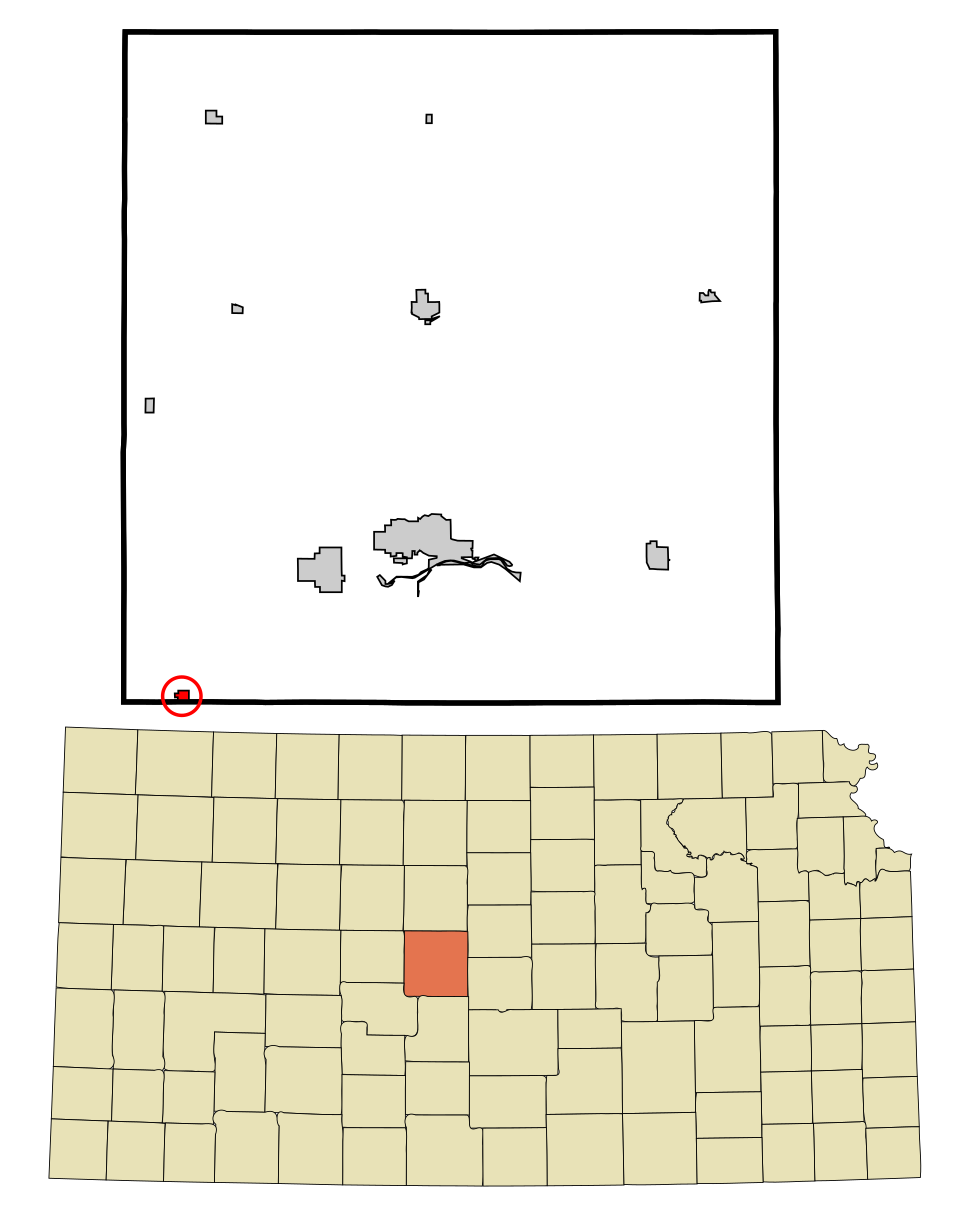 Locator map of Pawnee Rock