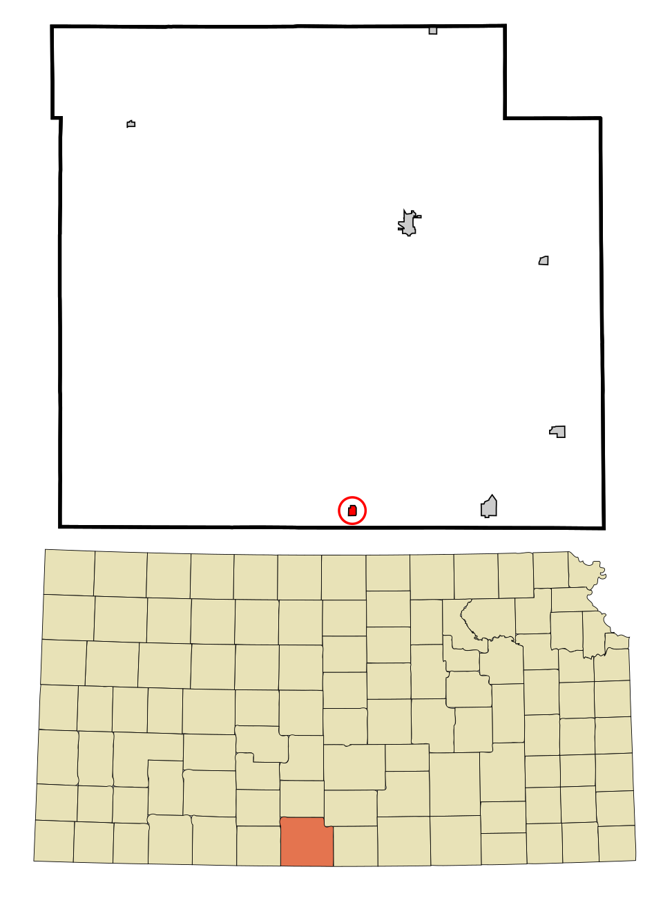 Locator map of Hardtner