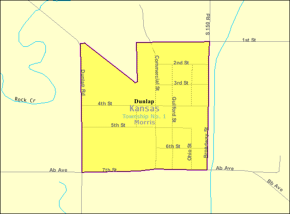 Locator map of Dunlap
