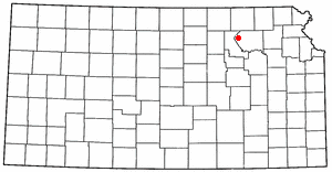 Locator map of Olsburg