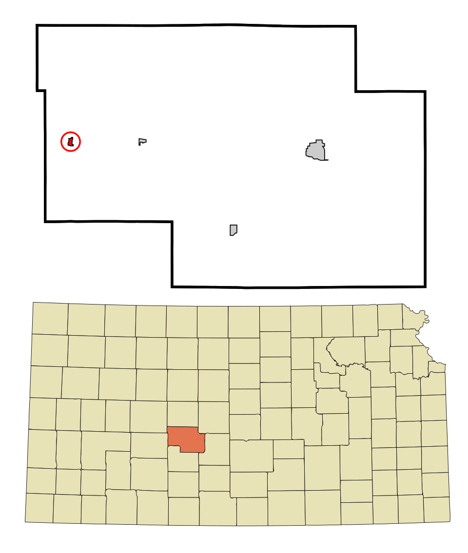 Locator map of Burdett