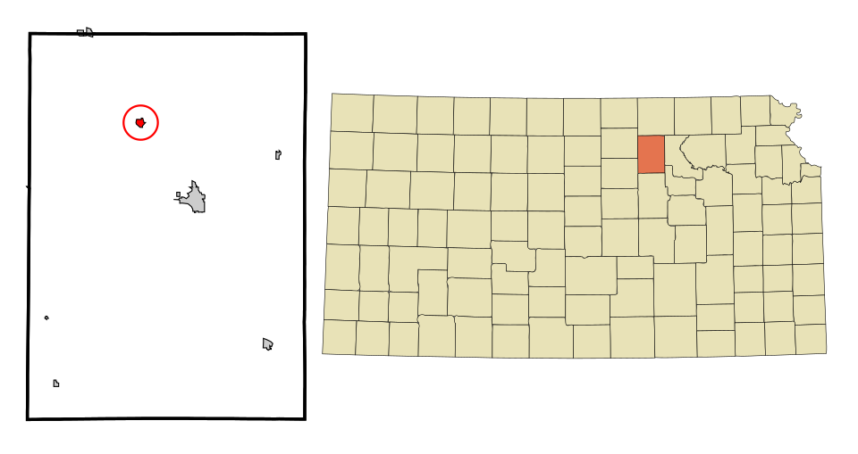 Locator map of Morganville