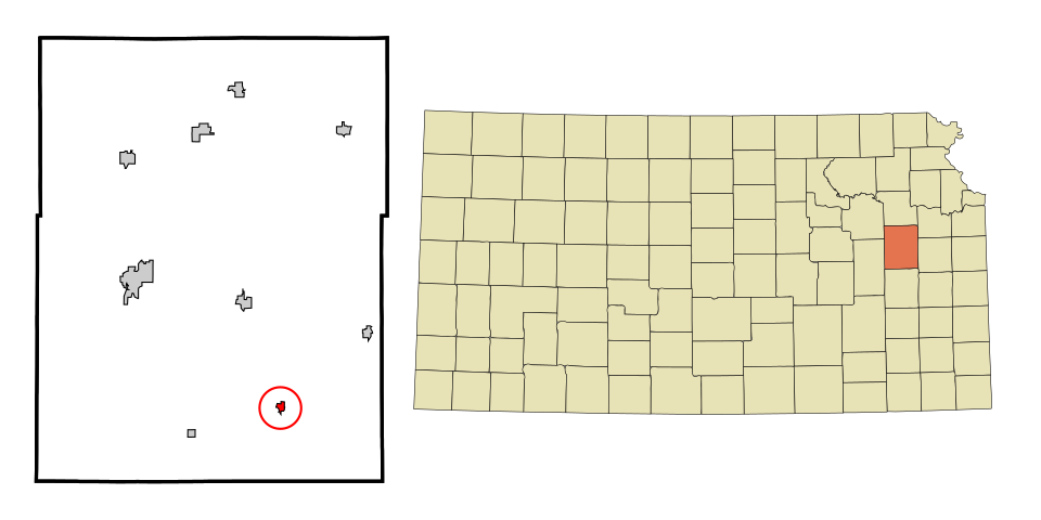 Locator map of Melvern