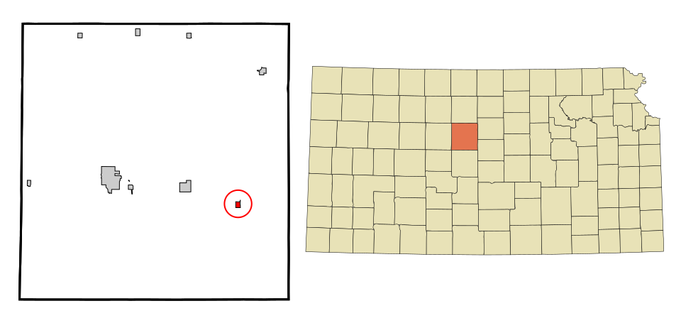 Locator map of Dorrance