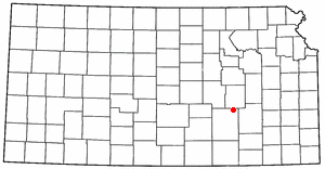 Locator map of Cassoday