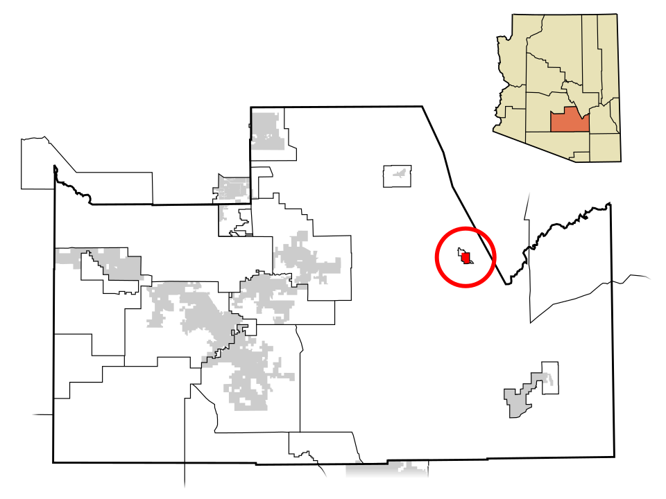 Locator map of Kearny