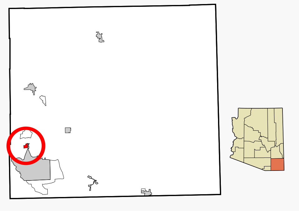 Locator map of Huachuca