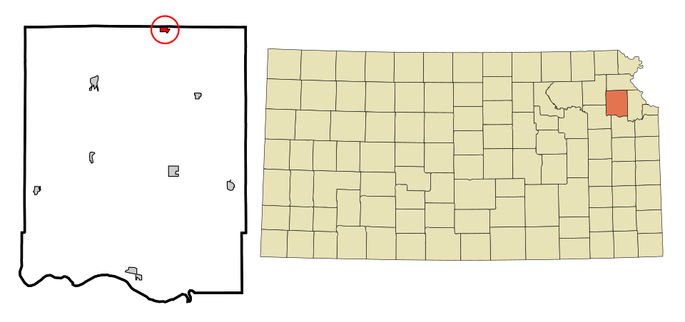 Locator map of Nortonville