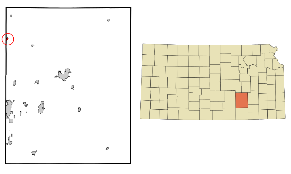 Locator map of Whitewater