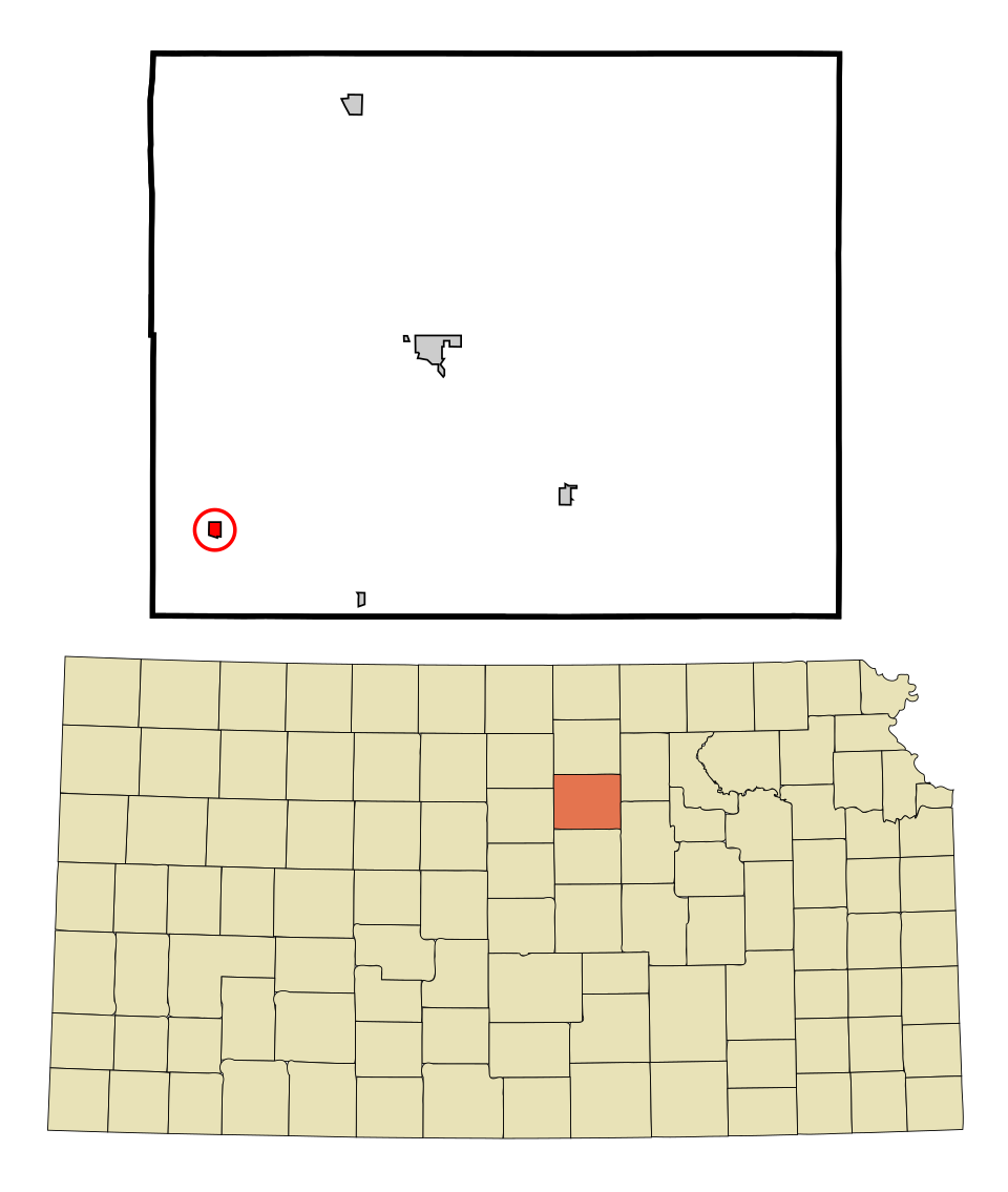 Locator map of Tescott