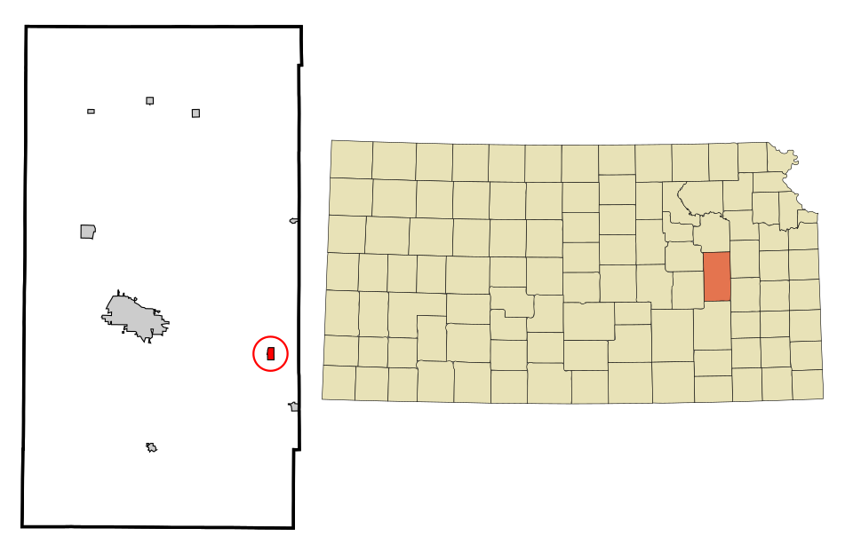 Locator map of Neosho Rapids