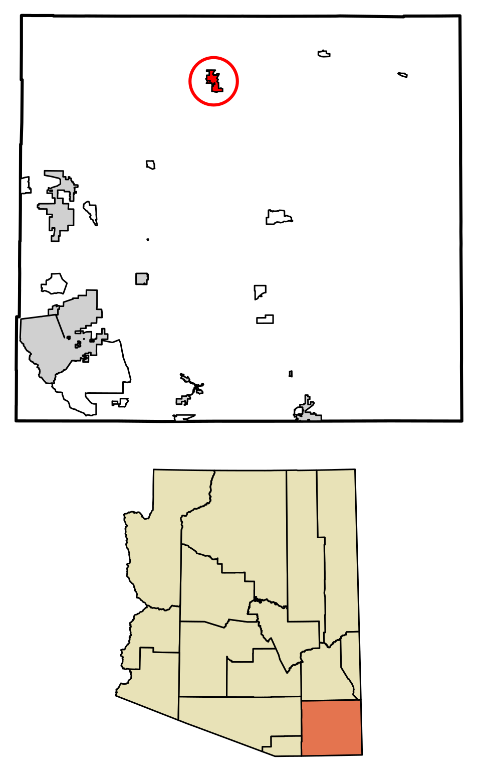 Locator map of Willcox