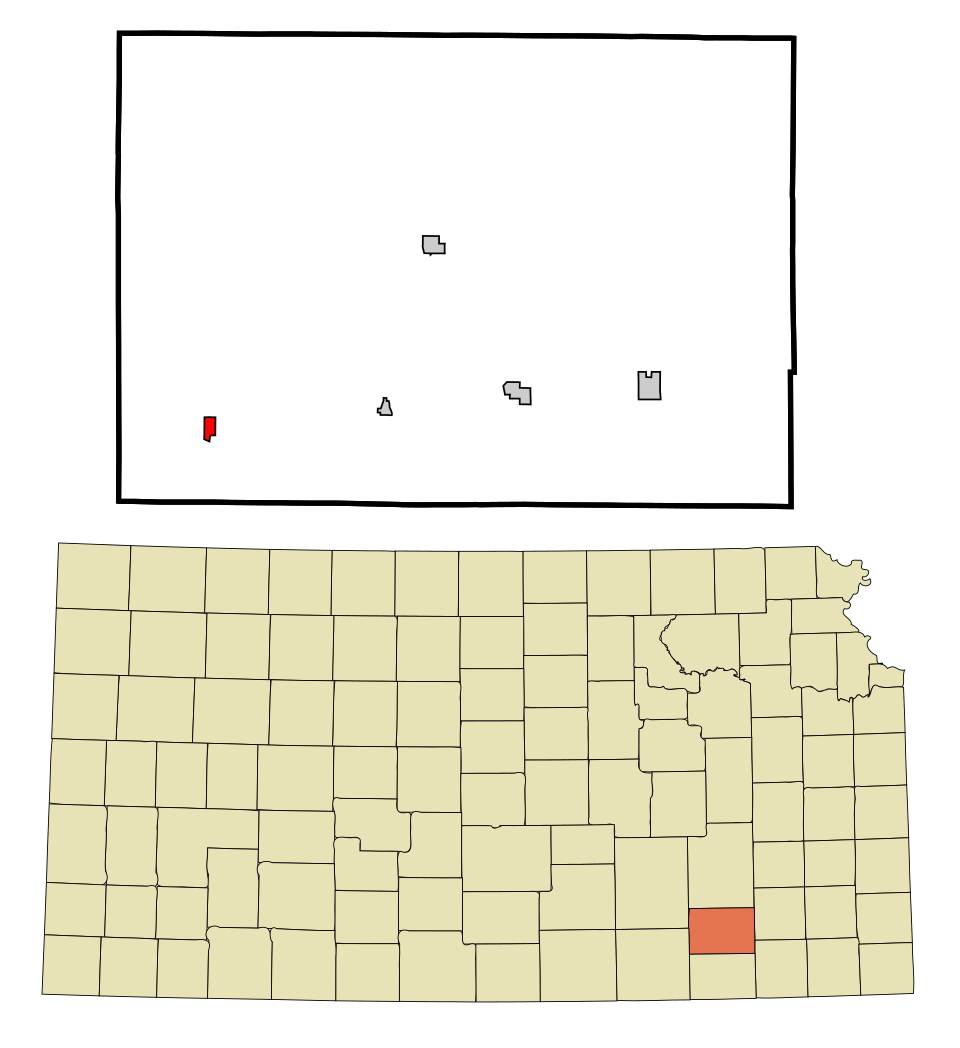 Locator map of Grenola