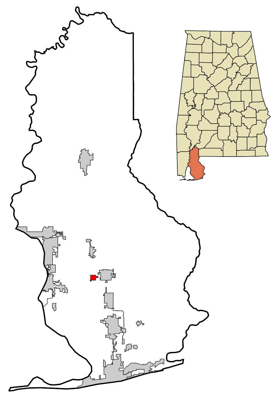 Locator map of Silverhill