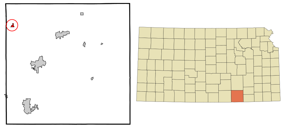 Locator map of Udall