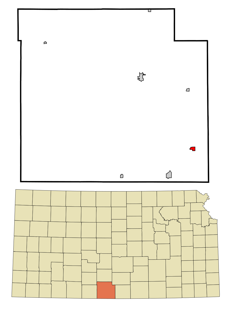 Locator map of Hazelton