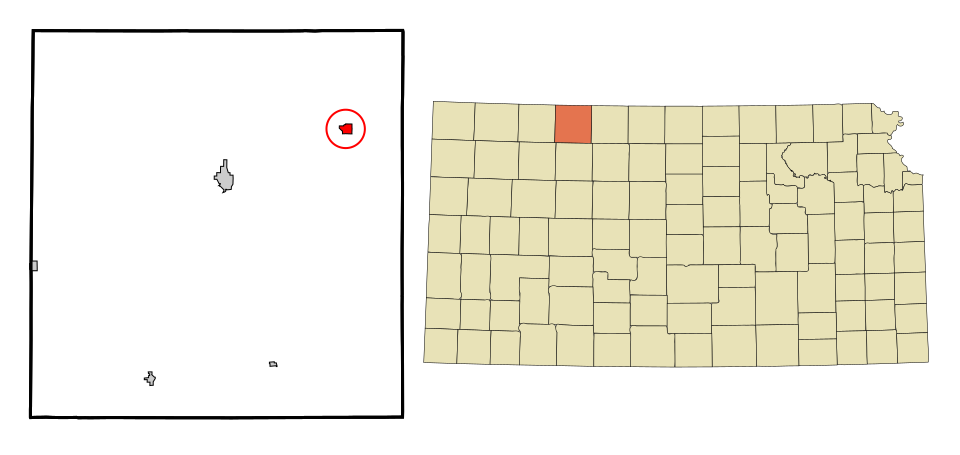 Locator map of Almena