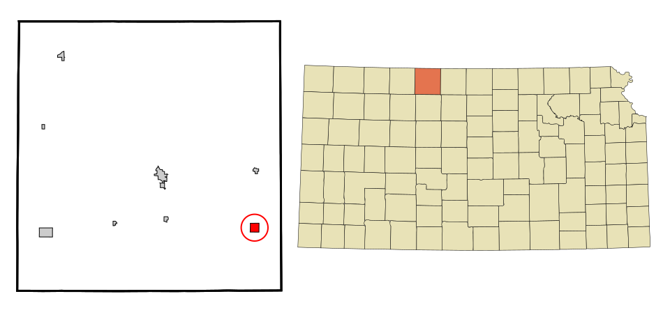Locator map of Kirwin