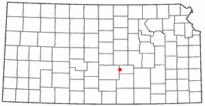 Locator map of Burrton