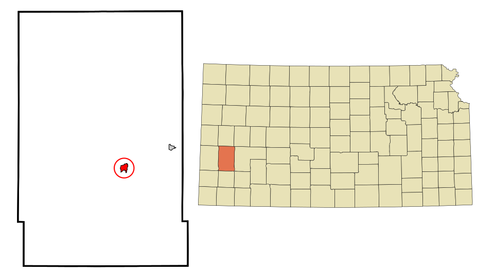 Locator map of Lakin