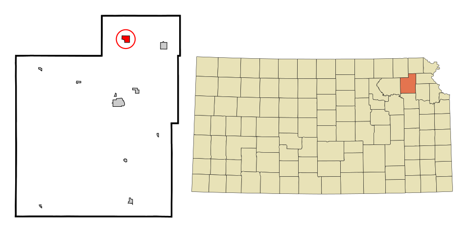 Locator map of Netawaka