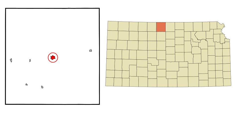 Locator map of Smith Center
