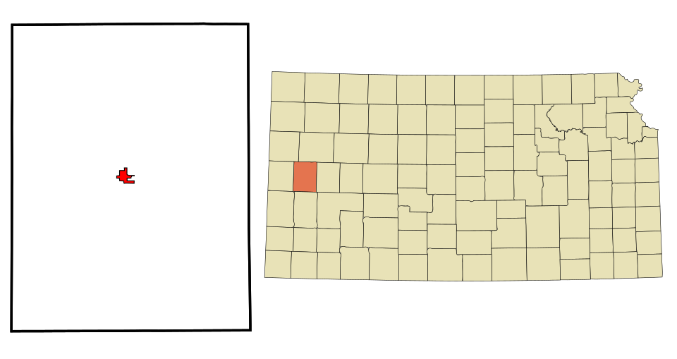 Locator map of Leoti