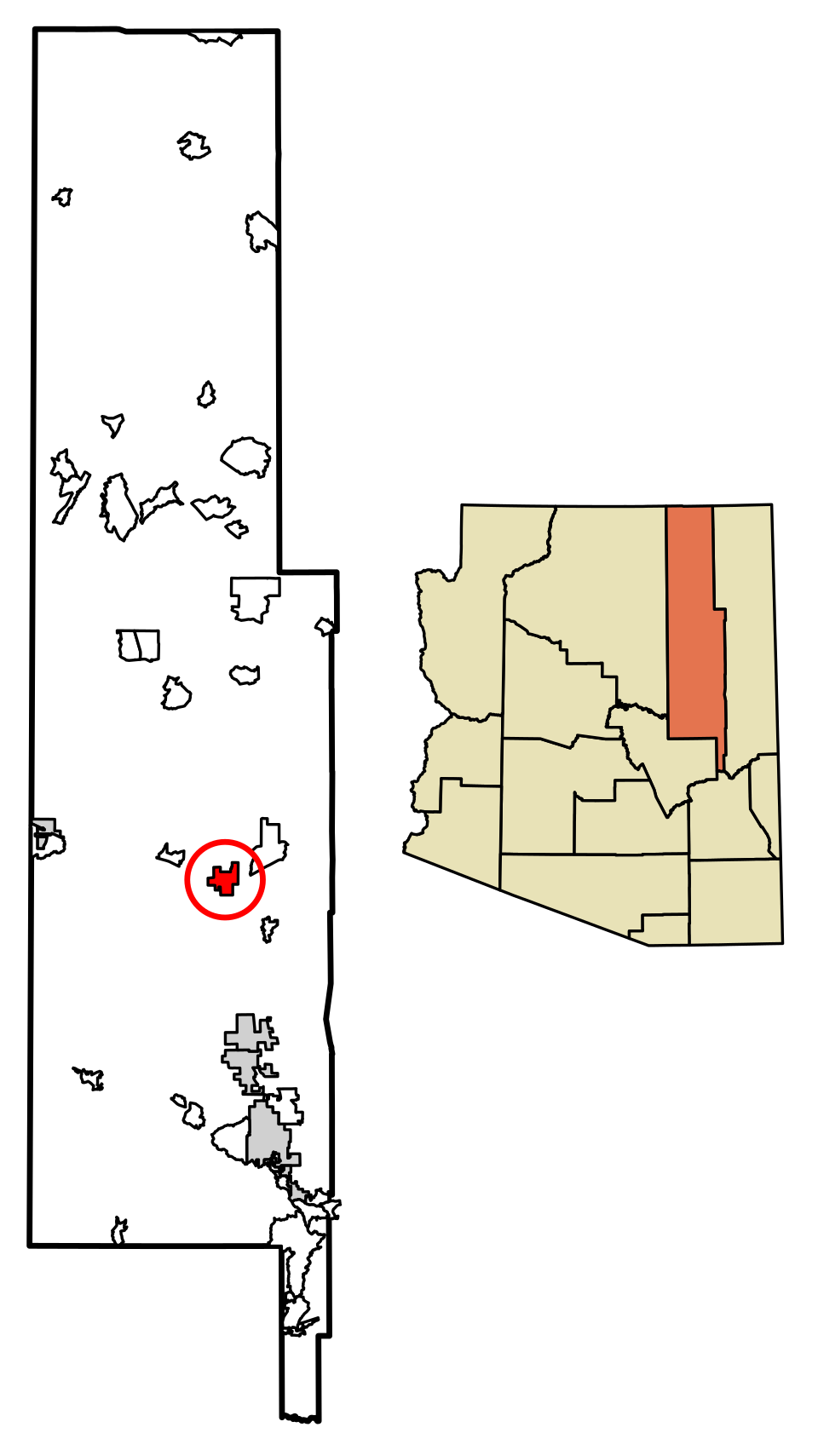 Locator map of Holbrook