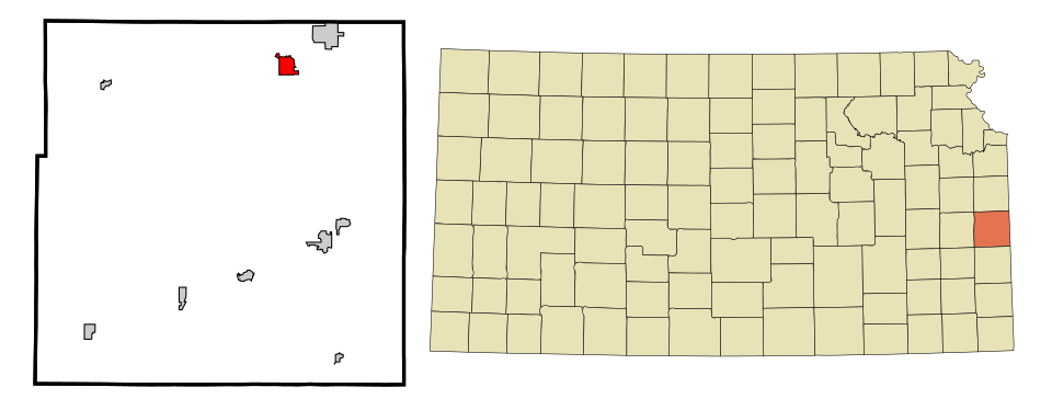 Locator map of La Cygne