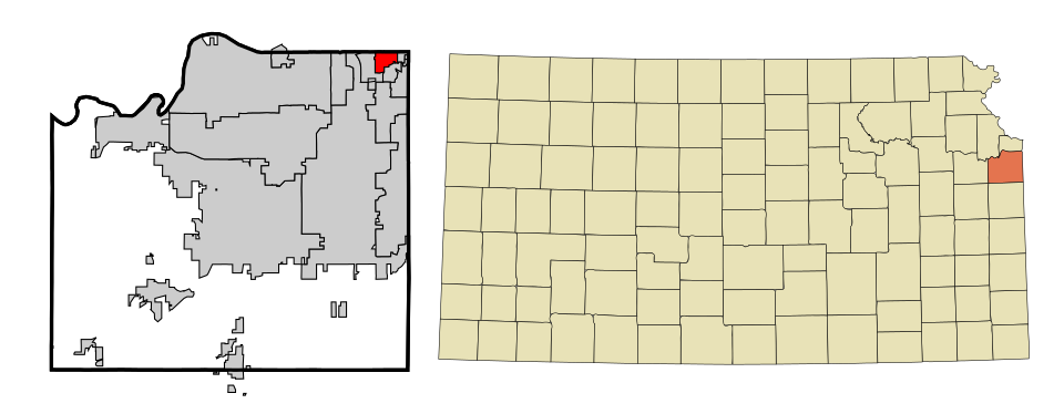 Locator map of Roeland Park