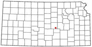 Locator map of Moundridge