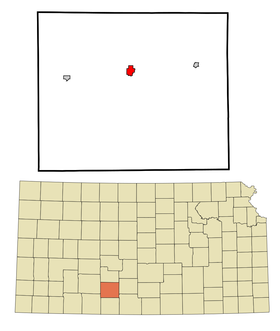 Locator map of Greensburg