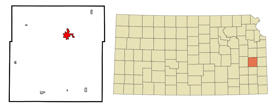 Locator map of Garnett