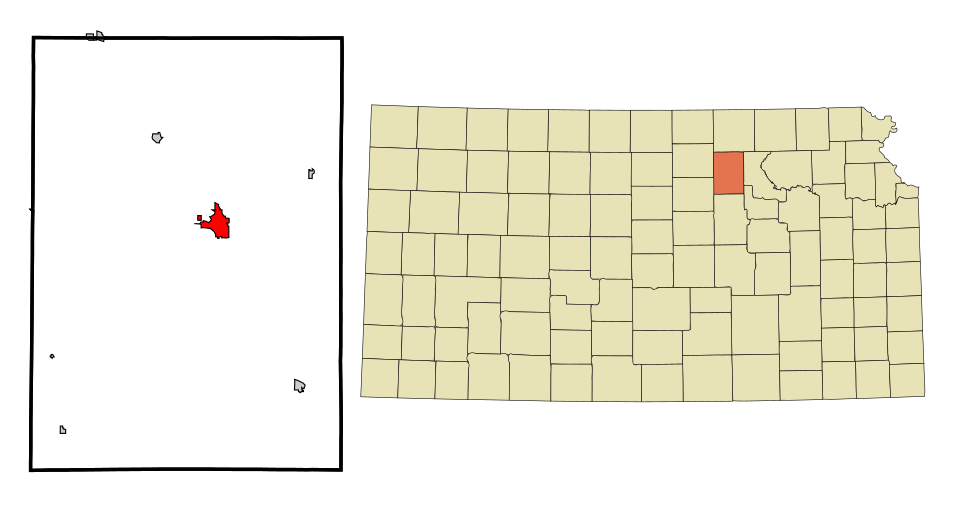 Locator map of Clay Center